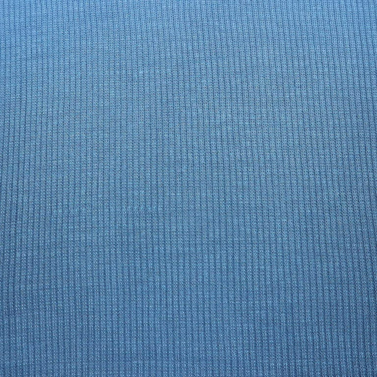 STYLISH FABRIC Misty Blue 2x1 Rib Knit Stretch Fabric, DIY