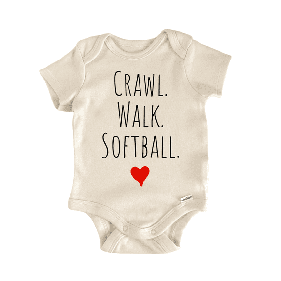 Crawl Walk Softball - Baby Bodysuit