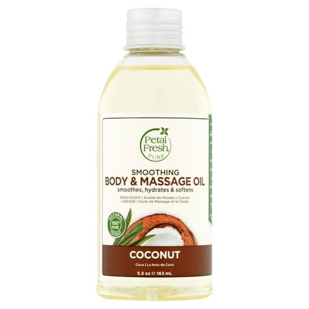 Petal Fresh Pure Coconut Smoothing Body & Massage Oil, 5.5 (Best Body Massage Oil For Womens)