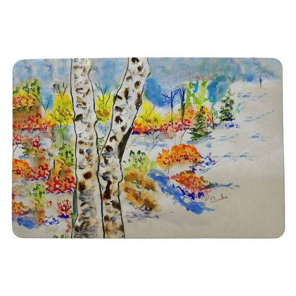 Betsy Drake Interiors White Birch Door Mat 18x26