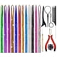 thumbnail image 2 of Kit de oropel para el cabello Hebras con herramienta 48 pulgadas 12 colores 2400 hebras para mujeres Niñas Fiesta Fairy Tinsel Hair Sincero Hogar, 2 of 6