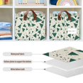 thumbnail image 6 of Collapsible Storage Bins Fabric Shelf Baskets with Handles Closet Organizer Green Small Triangles 16.9x11.4x10, 6 of 8