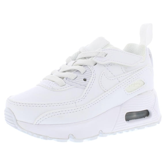 Nike Air Max 90 Easyon Infant/Toddler Shoes Size 8, Color: White/White/Metallic Silver