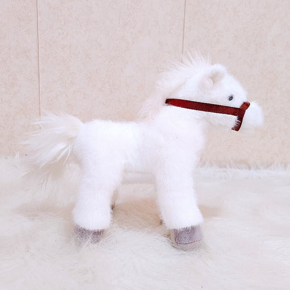 Adorable Stuffed Animal Soft White Horse Doll For Kids Birthday Zoo Themed Cute Plushie Plush toy 20x10x25