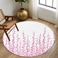 thumbnail image 2 of Round Rugs 7Ft, Pink Round Area Rug Washable Indoor Throw Carpet, Polka Dots Watercolor Abstract Art Large Non Slip Circle Rug for Dining Room Playroom Home Decor Aesthetic, 2 of 8