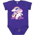 thumbnail image 3 of Inktastic Little Sister Unicorn Girls Baby Bodysuit, 3 of 5