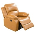 thumbnail image 3 of Pon Living Recliner Living Room Set, 3 PCS Sectional Sofa, Loveseat, Chair with Drop Down Table & Central Console for Living Room (Ginger, Bonded Leather), 3 of 6