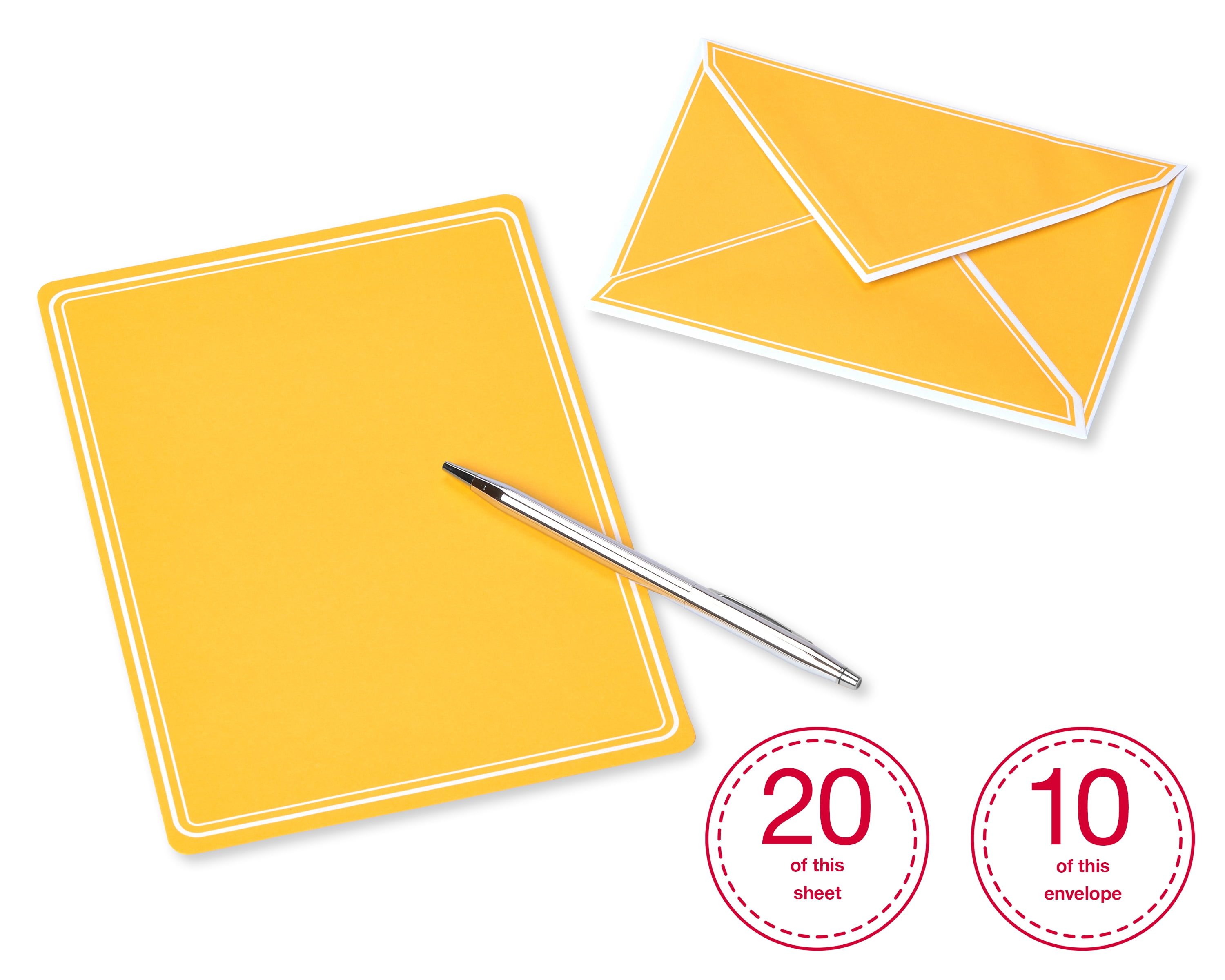 American Greetings Pastel Stationery Sheets, 80ct, Envelopes Included