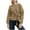 Khaki, variant on YUGYXL Women Long Sleeve Sweatshirt Pullover Fashion Casual Side Tie Knot Loose Fit Y2k Novelty Fall Outfits Clothes Black XL