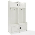 thumbnail image 1 of Crosley Furniture Fremont Arbre d'Entrée en Bois, Blanc Vieilli (Ensemble de 2), 1 of 13
