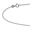 thumbnail image 4 of JewelStop 10K Solid White Gold Singapore Pendant Chain (Anklet, or Necklace), 4 of 5
