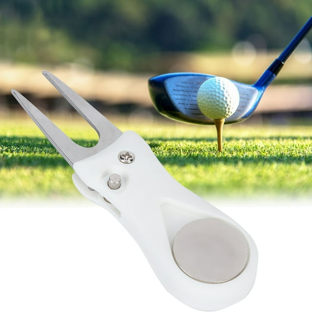 Outil de Réparation de Divot Vert de Golf, Outil de Divot Vert, 6 Couleurs pour les Golfeurs Golf Club de Golf Blanc, Jaune, Rouge, Violet, Bleu, Noir