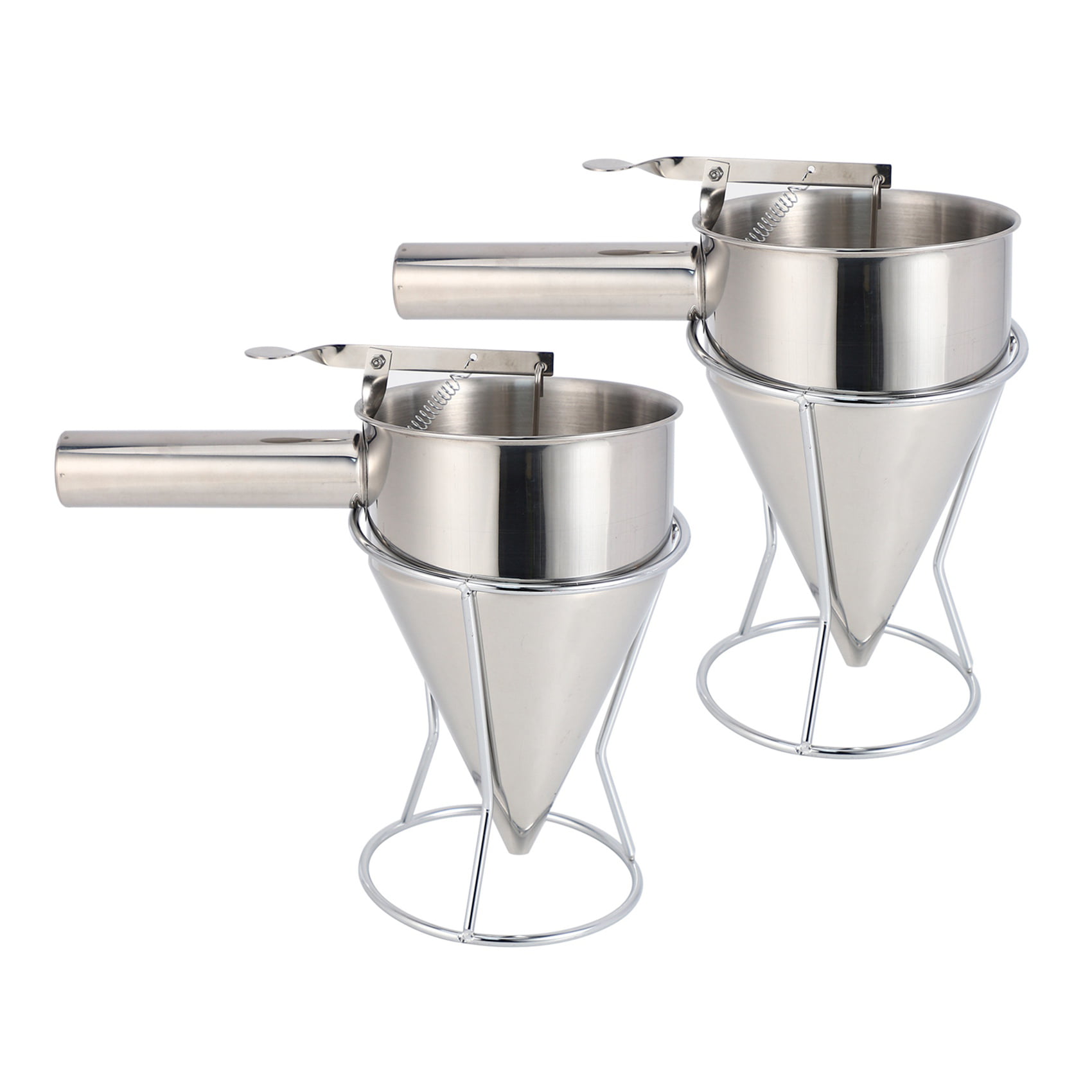 Tashido Stainless Steel Piston Funnel with Support for Sauce Cream Dosing Funnel for Sauce 