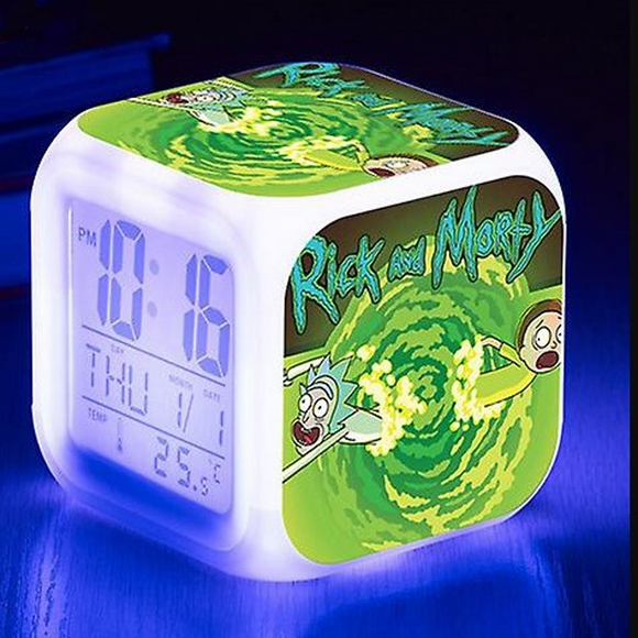 Chockeie Minecraft Colorful Color Changing Quartet Alarm Clock Led Night Light Birthday Gift Christmas(1)