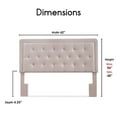 thumbnail image 6 of Elle Decor Amery Tufted Upholstered Queen Size Headboard with Adjustable Height, Pink, 6 of 9