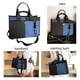 thumbnail image 5 of Elegante Bolso Mezclilla Con Empalme Colores Contrastantes Bolso Mano Informal Con Un Hombro Cruzado para Ir Al (negro), 5 of 9