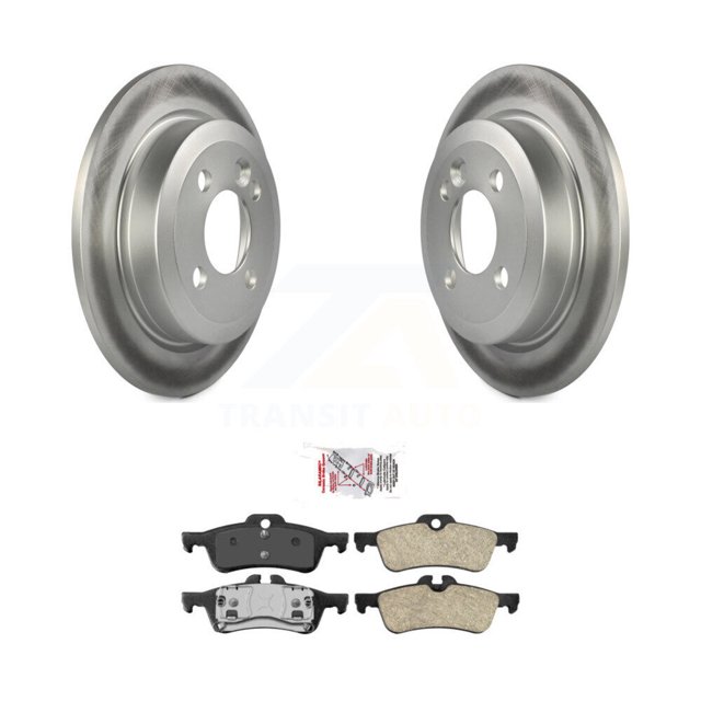Transit Auto Rear Coated Disc Brake Rotors and Ceramic Pads Kit for Car Mini Cooper KGA-103418