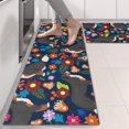 thumbnail image 2 of Kitchen Rugs Sets Of 2,Bernese Mountain and Flower Anti Fatigue Kitchen Mat Rugs Non Slip Washable,Decorative Kitchen Floor Mats for Kitchen,Sink,Laundry,17"X47", 2 of 5