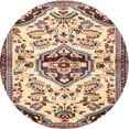 thumbnail image 1 of Ahgly Company Indoor Round Traditional Chestnut Brown Persian Area Rugs, 3' Round, 1 of 6