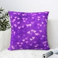 thumbnail image 6 of YFYANG Square Decorative Throw Pillow Case (Without Pillow Insert), Purple Heart Pattern Bedroom Sofa Car Cushion Cover, 24"x24", 6 of 9