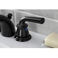 thumbnail image 4 of Kingston Brass KB950RXL Restoration Mini-Widespread Bathroom Faucet, Matte Black, 4 of 5