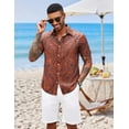 thumbnail image 2 of COOFANDY Tropical Shirt for Men Hawaiian Short Sleeve Casual Button Down Vacation Shirt, 2 of 6