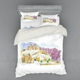 thumbnail image 1 of Ambesonne Landscape Bedding Set 4 Pcs, Desert City Art, Queen, White Multicolor, 1 of 3