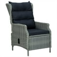 thumbnail image 3 of vidaXL 5 Piece Garden Dining Set Light Grey Poly Rattan, 3 of 5