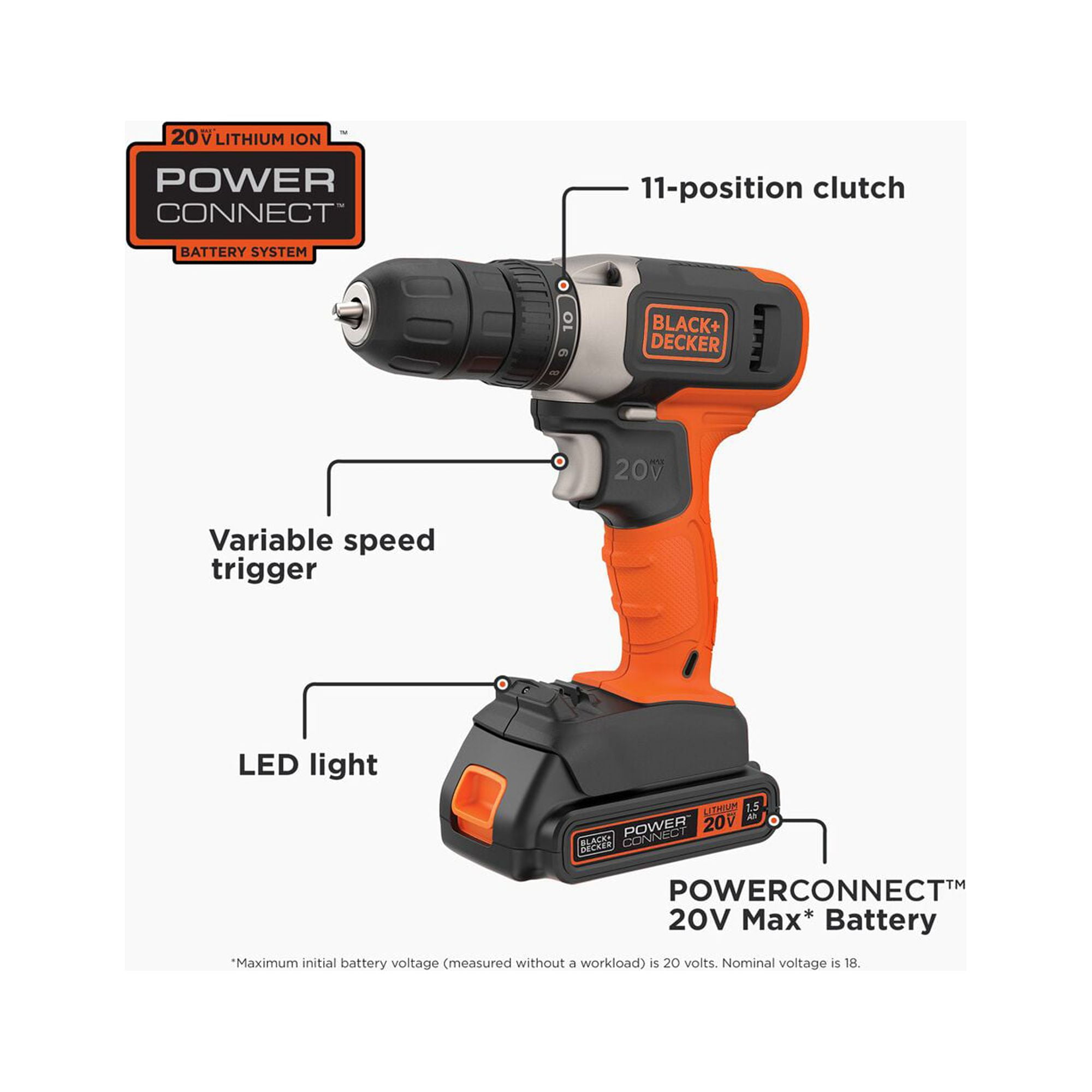 BLACK+DECKER 20V MAX* Cordless Drill / Driver ONLY, 3/8-Inch (LDX120C) for  Sale in Rancho Palos Verdes, CA - OfferUp