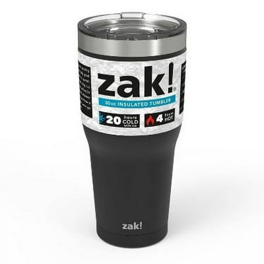 Zak! Designs 30oz Double Wall Stainless Steel Cascadia Tumbler - Black