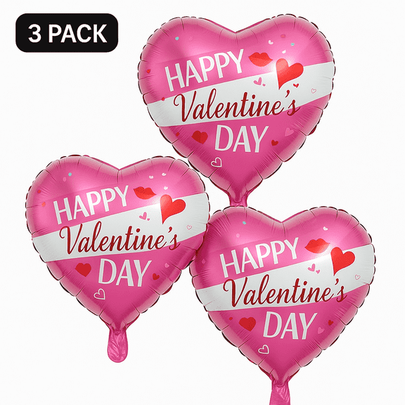 Happy Valentine's Day Heart Shape 18" Foil Balloon for Romantic Celebrations