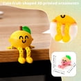 thumbnail image 6 of 3D Printed Cute Cartoon Fruit-Shaped Decorative Ornament - Adorable, Cute Cartoon Fruit Design, 3D Printed Craftsmanship - For Desks, Home Bookshelves, Bedroom Tabletop Decoration, 6 of 6