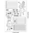 thumbnail image 6 of 1sheet Calendar Planner Clear Stamps for Card Making Decorative Fashion Woman Notepads Transparent Silicone Stamps, 6 of 8