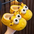 thumbnail image 2 of Splozh Toddler House Slippers Indoor Toddler Kids Slippers Cute Animal Cartoon Shoes Girls Boys Warm Fleece Winter Household Slippers Yellow,US 9, 2 of 6
