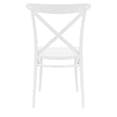 thumbnail image 6 of 34.25" White Patio Cross Armless Dining Chair, 6 of 8