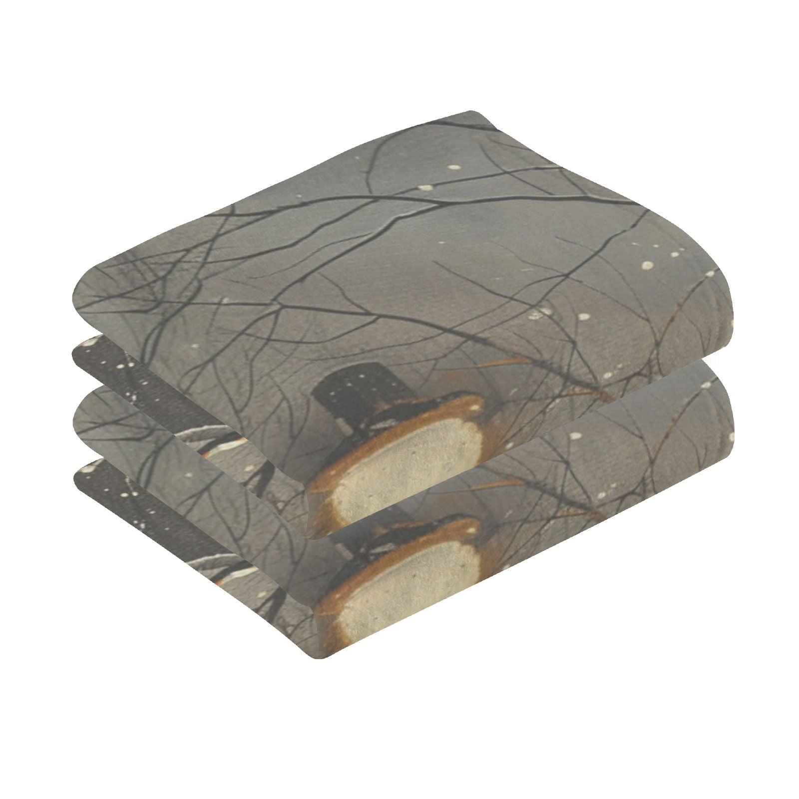 Street Light Trees Hand Towels Cotton Bath Towels Large Face Towels Absorbent for Bathroom 2 Packs
