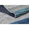 thumbnail image 4 of Viborg Blue Striped Polyester Area Rugs for Living Room Washable Rugs Boho Moroccan Area Rug Soft Geometric Bohemian Carpet Distressed Indoor Rug for Bedroom Dining Room Office Nonslip Rug, 4 of 9