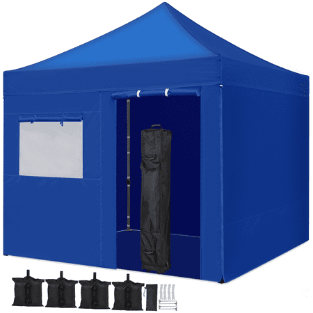 Easyfashion 10x10ft Encolsed Canopy with Mesh Window  Navy Blue