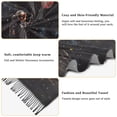 thumbnail image 5 of FORMRS Womens Scarf Winter Soft Long Big Warm Shawls Wrap Tassel Scarves, Black Watercolor Space, 5 of 9
