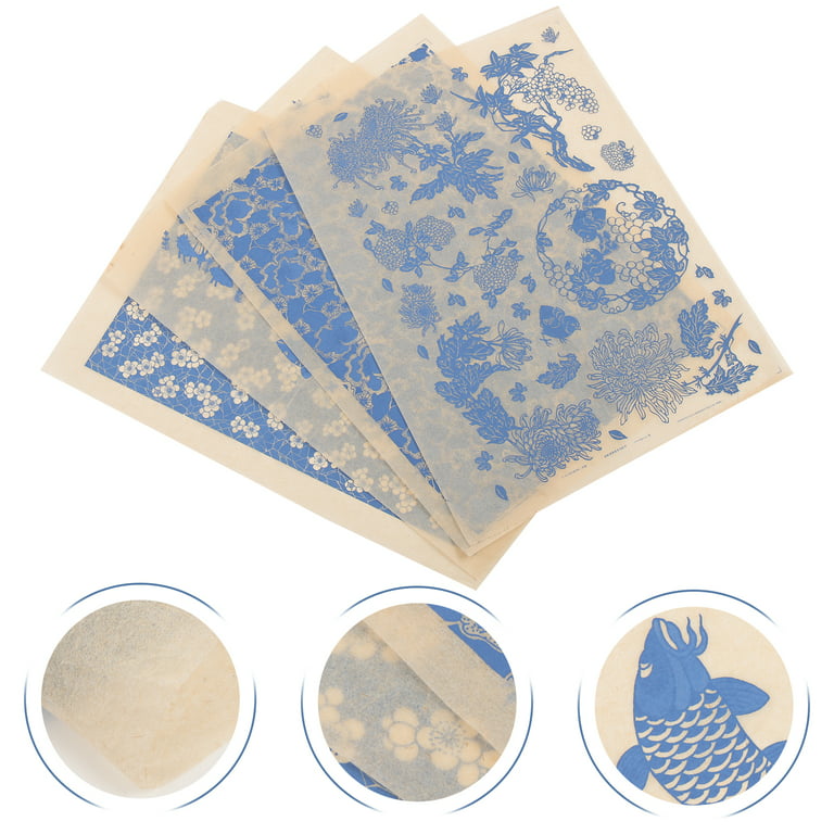 4 Sheets Clay Transfer Paper Decal High Temperature Underglaze Colored Paper  