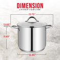 thumbnail image 3 of Stockpot Bakken-Swiss Deluxe de acero inoxidable de 20 cuart, 3 of 3