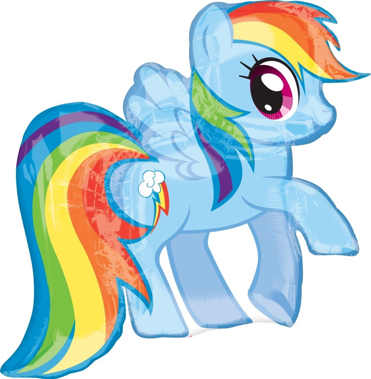 My Little Pony Rainbow Dash 6th Birthday Party Supplies 12 Piece Mylar & Latex Balloons Set Latex and Mylar Balloon Set
