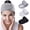 Black+Gray+White, variant on Spa Headband Velcro 3-Pack - Adjustable Terry Cloth Spa Headbands for Women, Facial Headband for Washing Face, Skincare, Makeup & Shower (Gray, White, Black)