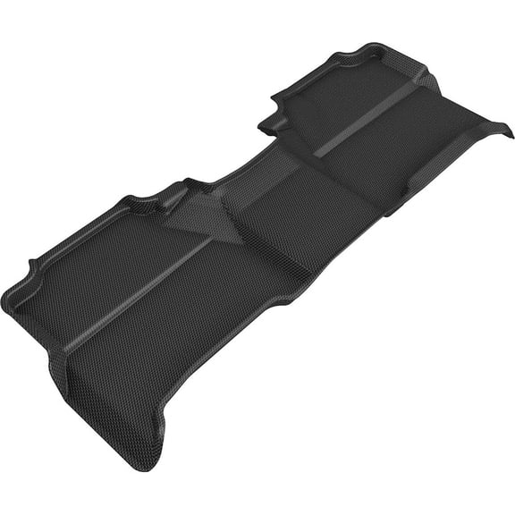 3D MAXpider Second Row Custom Fit All-Weather Floor Mats for 2005-2019 Nissan Frontier Crew Cab - Kagu Rubber (Black)