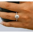 thumbnail image 2 of vylahjewellery 2 CT Oval Moissanite Engagement Ring 14K White Gold Wedding Anniversary Ring Gift for Her, 2 of 8