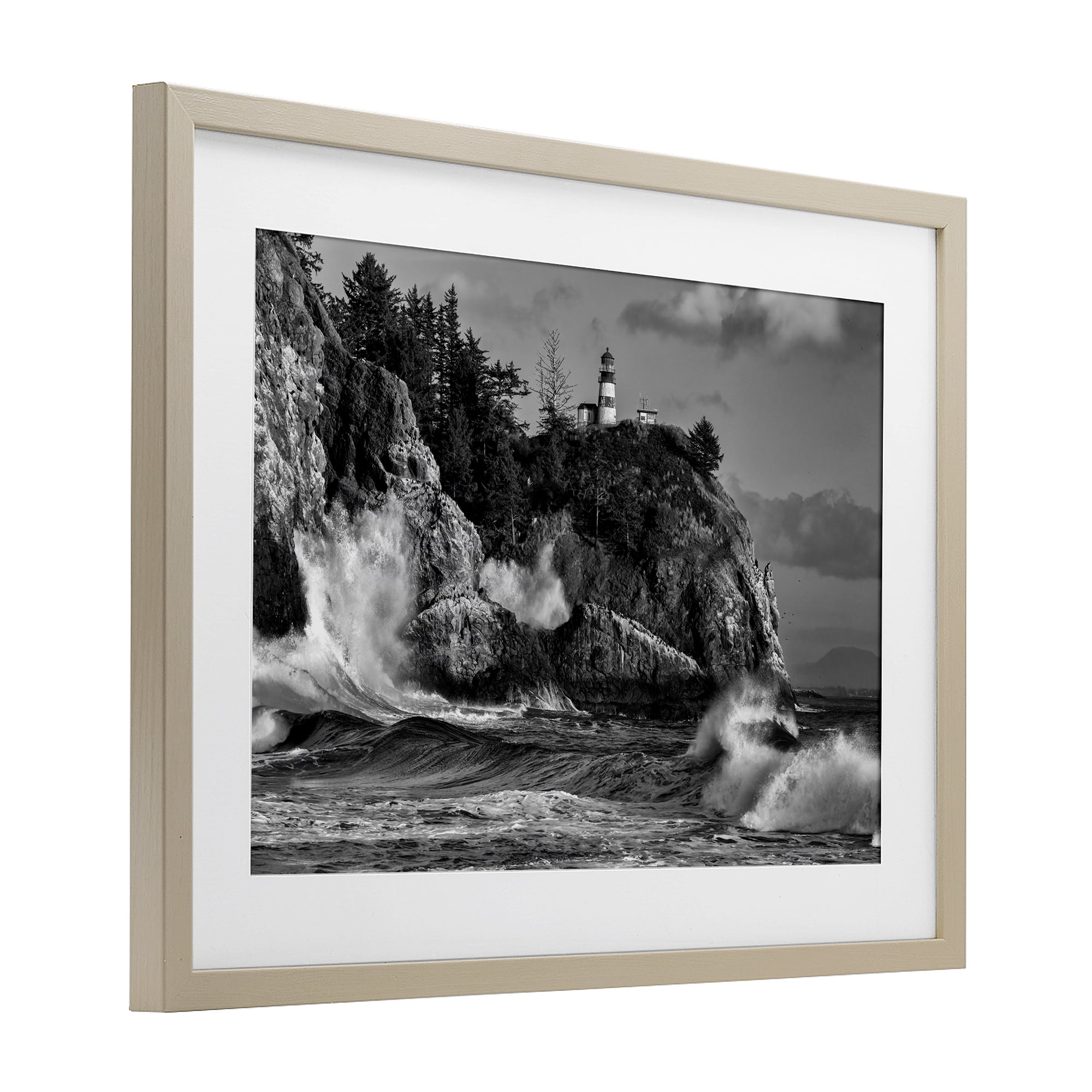 Stupell Industries Rising Tide at Cape Birch Framed Print Under Glass, design by Rick Berk