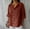 Coffee, variant on Womens Linen Shirt Women'S Gauze Tops Plus Size Gauze Tops for Women Linen Shirts For Women Summer Cotton Linen V Neck 3/4 Sleeve Tops Beach Blouses Tunic Tops Brown