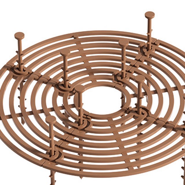 Rejilla para maceta de 19/30 cm, cubierta protectora universal para suelo de maceta para el hogar (café de 19 cm) Ndcxsfigh Libre de BPA