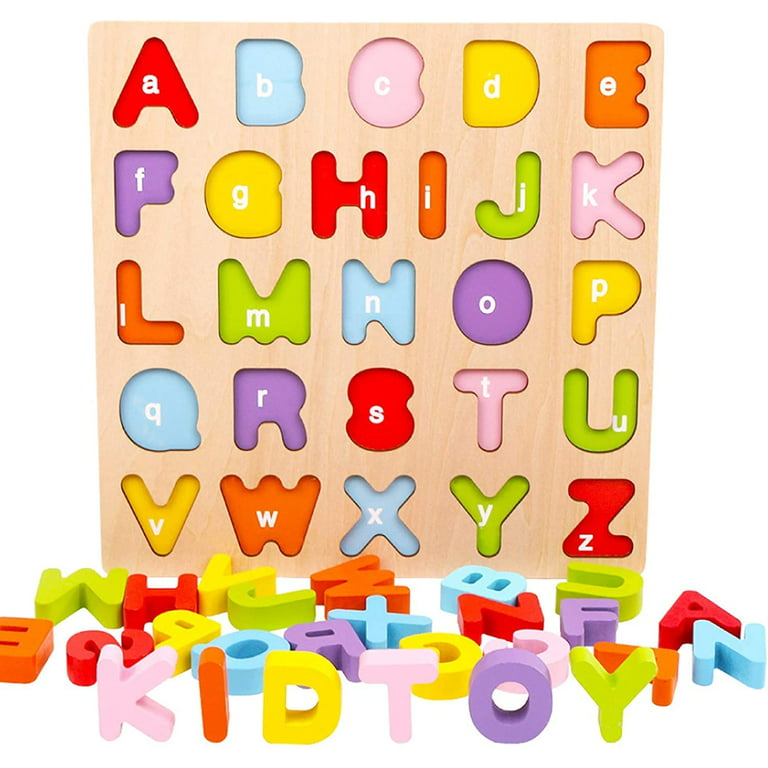 Alphabet Puzzle, Abc Letter Puzzles For Toddlers 1 2 3 Years Old,  Educational Learning Toys For Toddlers, Alphabet Toys With Puzzle Board &  Letter Bl