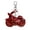 Red, variant on Brown Cowhide Leather Motorcycle Keychain Mini Bike Key Ring Genuine Leather Key Fob Motorcycle Enthusiast Gift Personalized Key Holder Novelty Key Accessory 2.17 x 1.97 inches